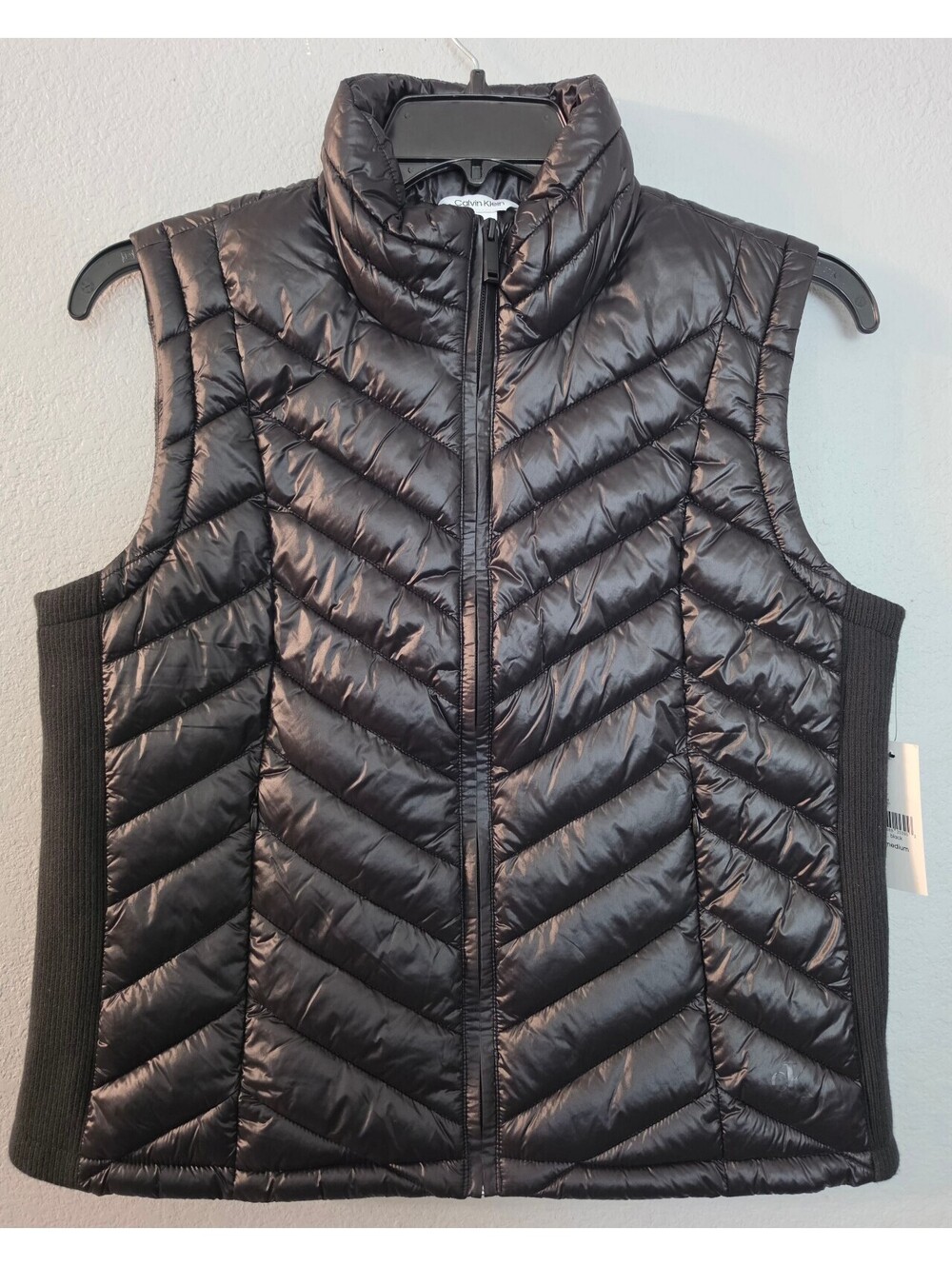 Calvin Klein Women's Black Quilted Puffer Vest Medium